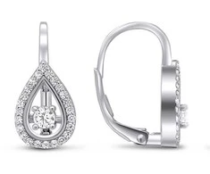 Brilio Silver Brilio Sidabrinis Sparkling auskarai su cirkoniais EA114W