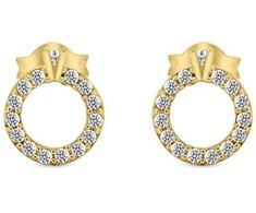 Brilio Silver Glittering auksinis-plated earrings EA357Y
