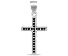 Brilio Silver Brilio Sidabrinis Glittering sidabrinis cross pendant CRS024WBC