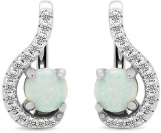Brilio Silver Brilio Sidabrinis Sparkling sidabrinis auskarai su cirkoniais ir opalais EA377W