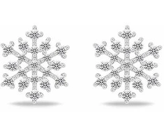 Brilio Silver Sparkling sidabrinis earrings snowflakes with zircons EA1247W