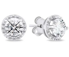 Brilio Silver Brilio Sidabrinis Sidabrinis jewelry set with clear zircons SET230W (pendant, earrings)