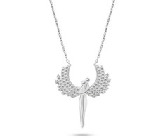 Brilio Silver Brilio Sidabrinis Sparkling sidabrinis pakabukas Angels with zircons NCL143W