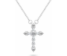 Brilio Silver Putojantis sidabrinis karoliai moterims Cross NCL176W