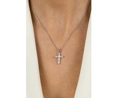 Brilio Silver Brilio Sidabrinis Glittering sidabrinis pendant with zircons Cross PT68W