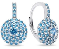 Brilio Silver Brilio Sidabrinis Stunning sidabrinis earrings with mėlynas zircons EA12WAQ