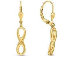 Brilio Silver Stilingi paauksuoti Infinity EA327Y auskarai
