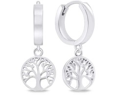 Brilio Silver Brilio Sidabrinis Stilingi sidabrinis auskarai Tree of Life EA639W