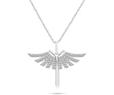 Brilio Silver Brilio Sidabrinis Stylish sidabrinis pakabukas Angel sword with zircons NCL144W