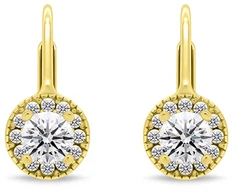 Brilio Silver Timeless auksinis-plated earrings with cubic zirconia EA1271Y