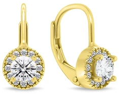 Brilio Silver Timeless auksinis-plated earrings with cubic zirconia EA1271Y
