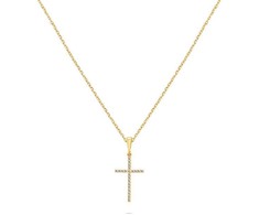 Brilio Silver Brilio Sidabrinis Timeless auksinis-plated pakabukas Cross NCL50Y