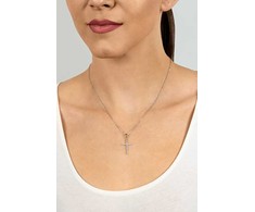 Brilio Silver Brilio Sidabrinis Timeless auksinis-plated pakabukas Cross NCL50Y