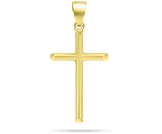 Brilio Silver Timeless auksinis-plated cross pendant PT41Y