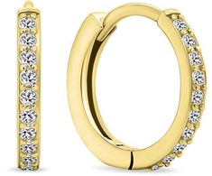Brilio Silver Brilio Sidabrinis Timeless hoop earrings with zircons EA560Y