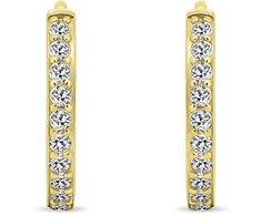 Brilio Silver Brilio Sidabrinis Timeless hoop earrings with zircons EA560Y