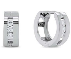Brilio Silver Brilio Sidabrinis Timeless apvalūs sidabrinis auskarai EA214W