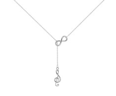 Brilio Silver Brilio Sidabrinis Timeless Sidabrinis Necklace Treble Clef NCL25W