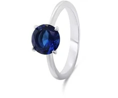 Brilio Silver Nesenstantis sidabrinis žiedas su mėlynu cirkoniu RI057WB