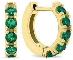 Brilio Silver Tiny auksinis-plated rings with žalias zircons EA481YG