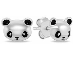 Brilio Silver Unikalūs sidabriniai auskarai Panda EA1112W