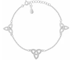 Brilio Silver Sidabrinė moteriška apyrankė Triquetra BRC214W