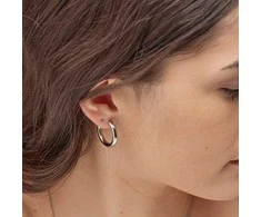 Brosway Timeless round earrings made of steel Aura BAU22