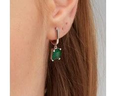 Brosway Decent sidabrinis single earring Fancy Life Žalias FLG07