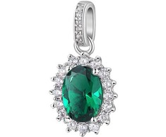 Brosway Elegant sidabrinis pendant Fancy Life Žalias FLG12