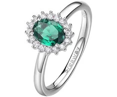 Brosway Elegant sidabrinis ring Fancy Life Žalias FLG71