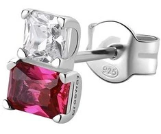 Brosway Elegant sidabrinis single earring Fancy Passion Ruby FPR07