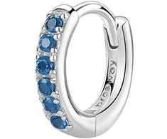 Brosway Fancy Freedom Mėlyna FFB80 sidabrinis hoop single earring
