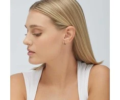 Brosway Fancy Mystery Juodas FMB84 sidabrinis hoop single earring