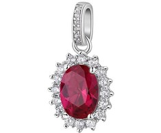 Brosway Fancy Passion Ruby FPR13 elegantiškas sidabrinis pakabukas