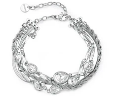 Brosway Luxurious multi-layered bracelet with crystals Symphonia BYM210