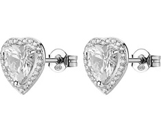 Brosway Sidabrinis heart earrings Fancy Infinite Baltas FIW165