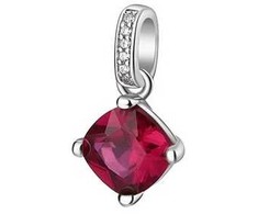 Brosway Sidabrinis pakabukas su raudonu cirkoniu Fancy Passion Ruby FPR17