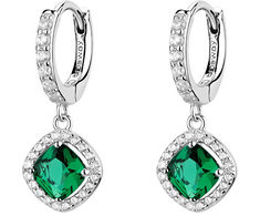 Brosway Sparkling hoop earrings with cubic zirconia Fancy Life Žalias FLG142