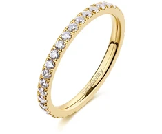 Brosway Women's auksinis-plated ring with clear zircons Desideri BEIA006