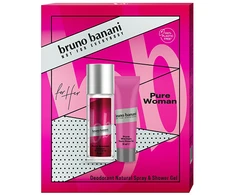 Bruno Banani Pure Woman - deodorant s rozprašovačem 75 ml + sprchový gel 50 ml