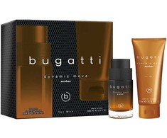 Sirowa BUGATTI Dynamic Move Amber dovanų rinkinys (tualetinis vanduo 100 ml + dušo želė 200 ml)