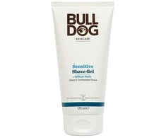 „Bulldog Sensitiv e“ skutimosi gelis (skutimosi gelis + gluosnio žolė), 175 ml