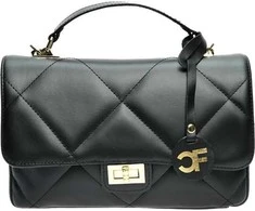 Carla Ferreri Dámská kožená crossbody kabelka CF2211 Nero