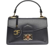 Carla Ferreri Dámská kožená crossbody kabelka CF3153 Nero