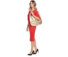 Carla Ferreri Women's leather Hobo handbag CF8159 Oro