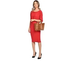 Carla Ferreri Women's leather handbag CF8156 Cognac