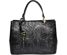 Carla Ferreri Women's leather handbag CF3127 Nero