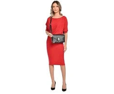 Carla Ferreri Women's leather crossbody handbag CF1948T Nero