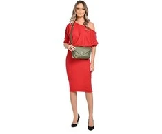 Carla Ferreri Women's leather crossbody handbag CF1948T Verde Militare