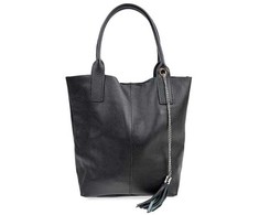 Carla Ferreri Women's leather Hobo handbag CF1619 Nero